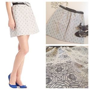 Maison Jules | Gray Floral Print A-Line Skirt